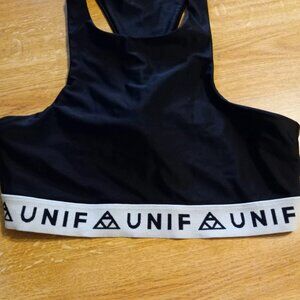 UNIF Women's Black & White Top Size M Medium